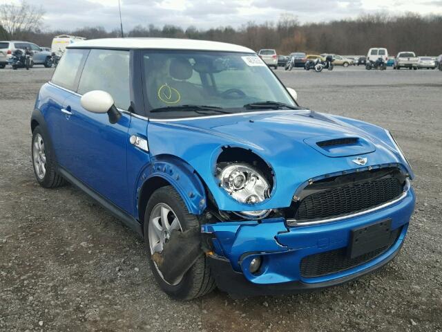 WMWMF7C50ATZ69360 - 2010 MINI COOPER S BLUE photo 1