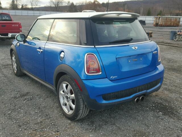 WMWMF7C50ATZ69360 - 2010 MINI COOPER S BLUE photo 3