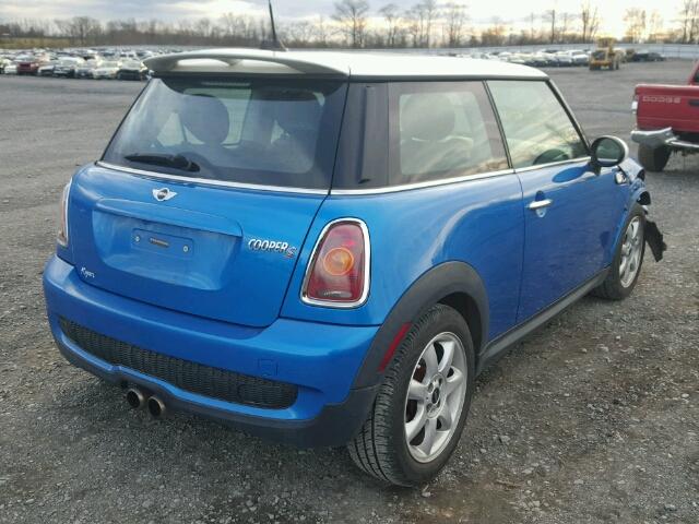 WMWMF7C50ATZ69360 - 2010 MINI COOPER S BLUE photo 4