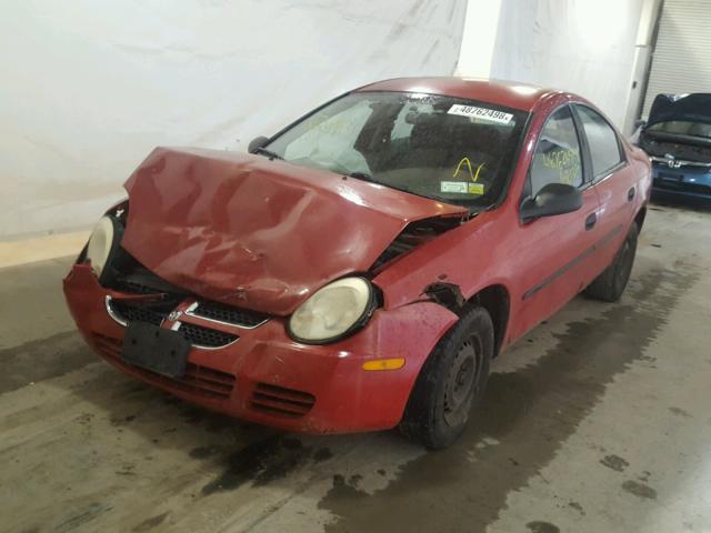 1B3ES26C05D102218 - 2005 DODGE NEON BASE RED photo 2