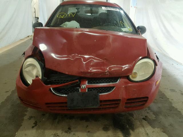 1B3ES26C05D102218 - 2005 DODGE NEON BASE RED photo 9