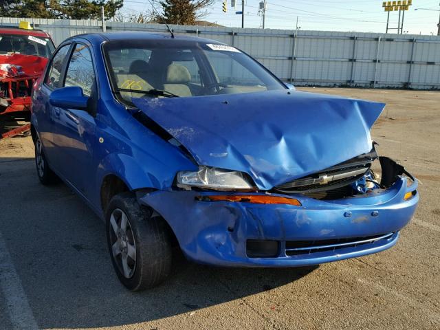 KL1TD52675B383499 - 2005 CHEVROLET AVEO BASE BLUE photo 1