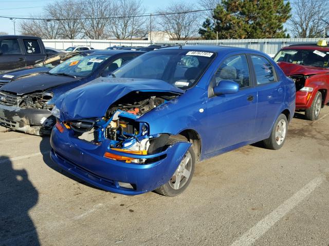 KL1TD52675B383499 - 2005 CHEVROLET AVEO BASE Mavi foto 2