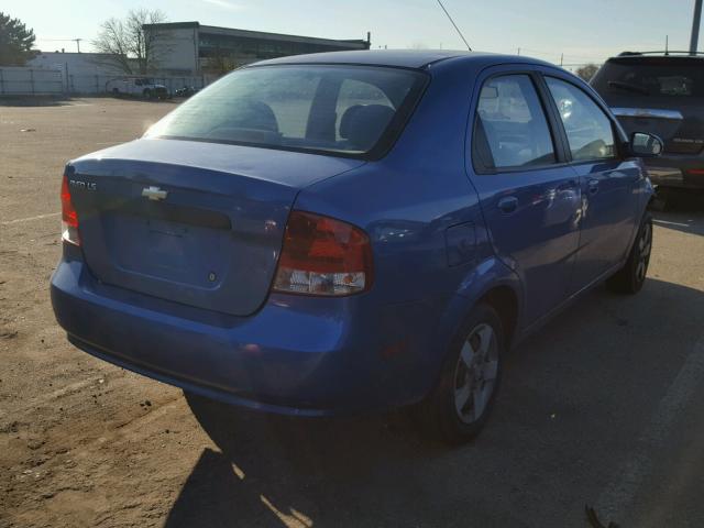 KL1TD52675B383499 - 2005 CHEVROLET AVEO BASE BLUE photo 4