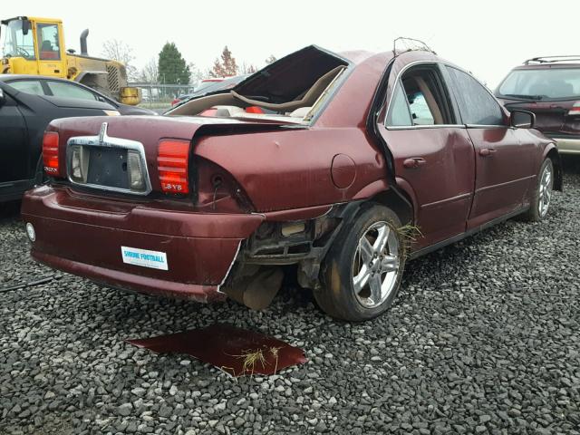1LNHM87A22Y617419 - 2002 LINCOLN LS 勃艮第红 照片 4
