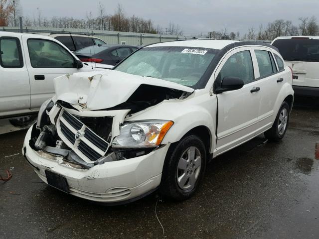 1B3HB28B47D577410 - 2007 DODGE CALIBER WHITE photo 2