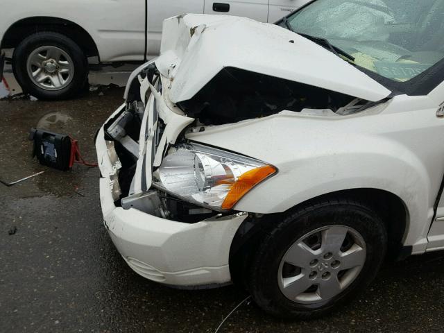 1B3HB28B47D577410 - 2007 DODGE CALIBER WHITE photo 9