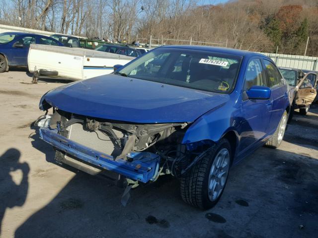 3FAHP0HG8BR219233 - 2011 FORD FUSION SE BLUE photo 2