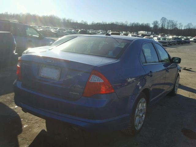 3FAHP0HG8BR219233 - 2011 FORD FUSION SE BLUE photo 4