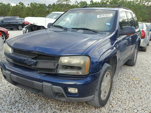 1GNDT13S022316928 - 2002 CHEVROLET TRAILBLAZE BLUE photo 2