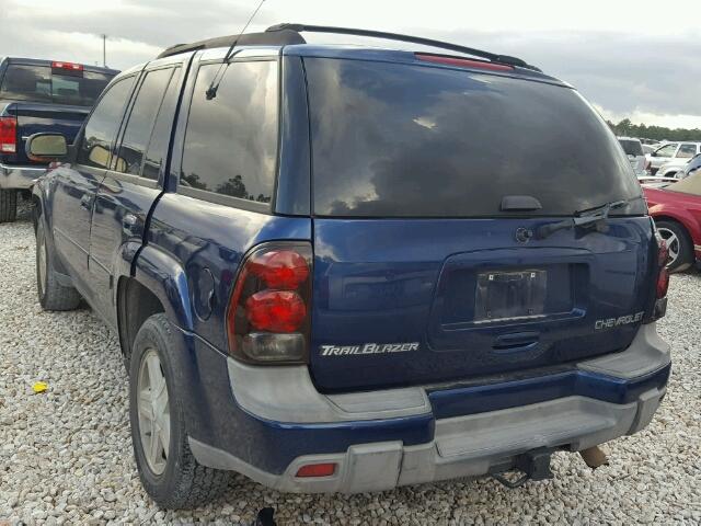 1GNDT13S022316928 - 2002 CHEVROLET TRAILBLAZE BLUE photo 3