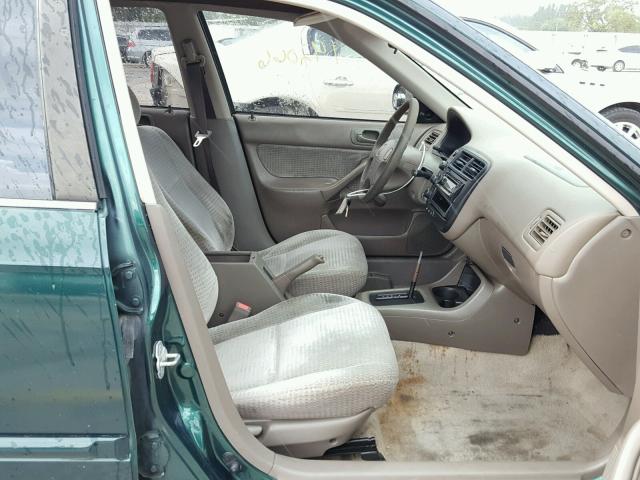2HGEJ6617XH564032 - 1999 HONDA CIVIC BASE GREEN photo 5