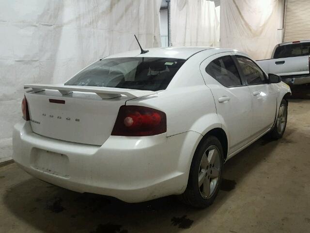 1C3CDZAB9DN688325 - 2013 DODGE AVENGER SE WHITE photo 4