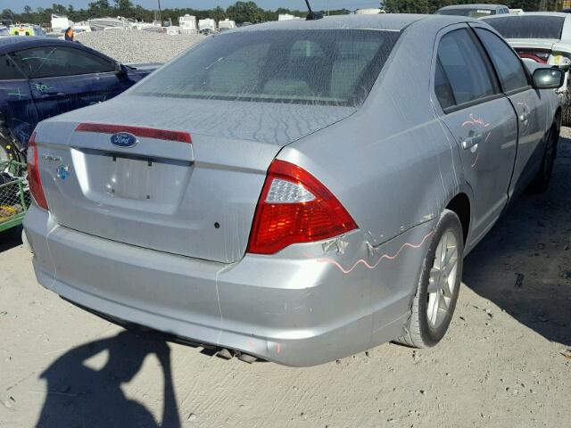 3FAHP0GA6CR137046 - 2012 FORD FUSION S SILVER photo 4