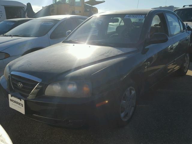 KMHDN46D14U921450 - 2004 HYUNDAI ELANTRA GL BLACK photo 2