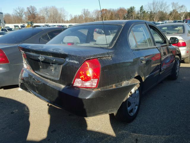 KMHDN46D14U921450 - 2004 HYUNDAI ELANTRA GL BLACK photo 4