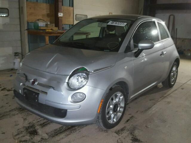 3C3CFFAR2CT288790 - 2012 FIAT 500 POP SILVER photo 2