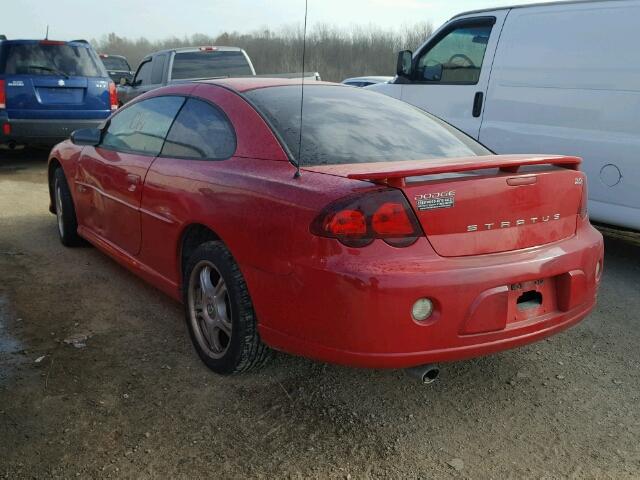 4B3AG52HX4E030289 - 2004 DODGE STRATUS R/ RED photo 3