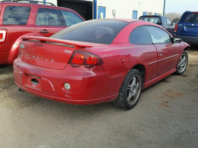 4B3AG52HX4E030289 - 2004 DODGE STRATUS R/ RED photo 4