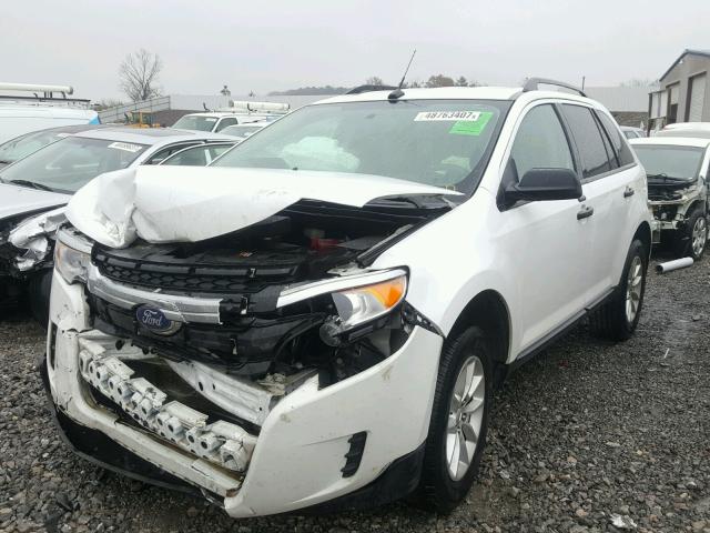 2FMDK3GC2EBB10305 - 2014 FORD EDGE SE WHITE photo 2