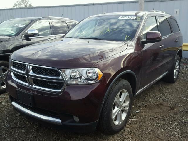 1C4RDJAGXCC197534 - 2012 DODGE DURANGO SX MAROON photo 2