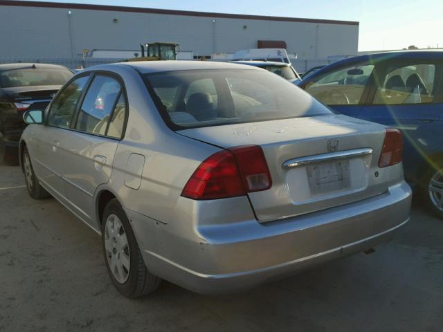 JHMES26752S000257 - 2002 HONDA CIVIC EX SILVER photo 3