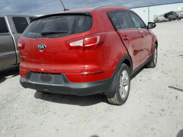 KNDPBCA2XD7441108 - 2013 KIA SPORTAGE L RED photo 4