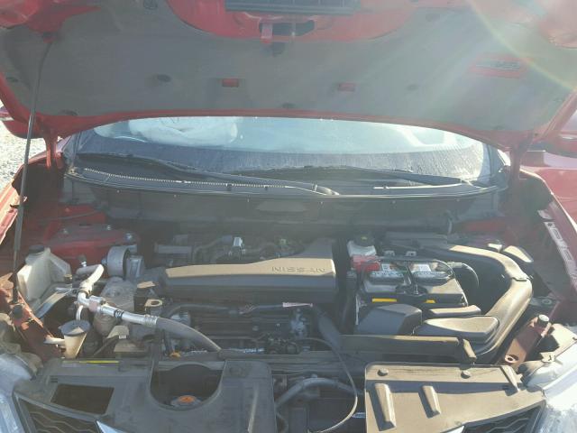 5N1AT2MT0EC812847 - 2014 NISSAN ROGUE S RED photo 7