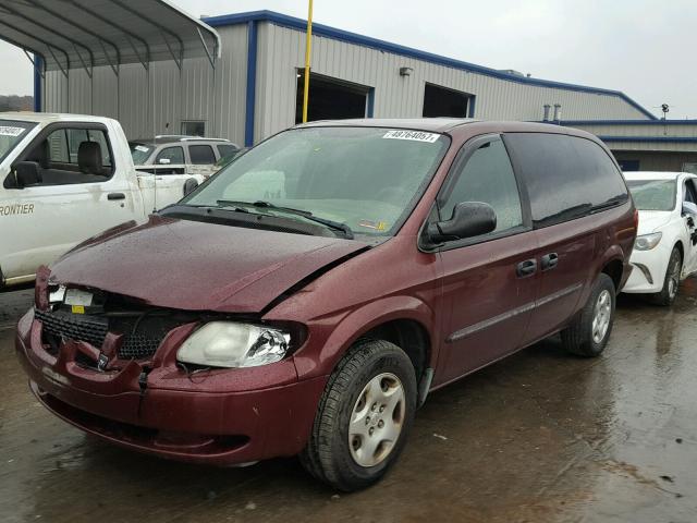 1D4GP243X3B102234 - 2003 DODGE GRAND CARA MAROON photo 2