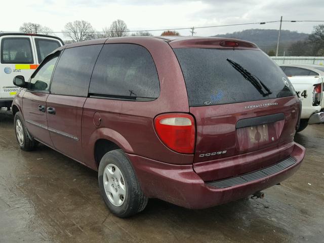 1D4GP243X3B102234 - 2003 DODGE GRAND CARA MAROON photo 3