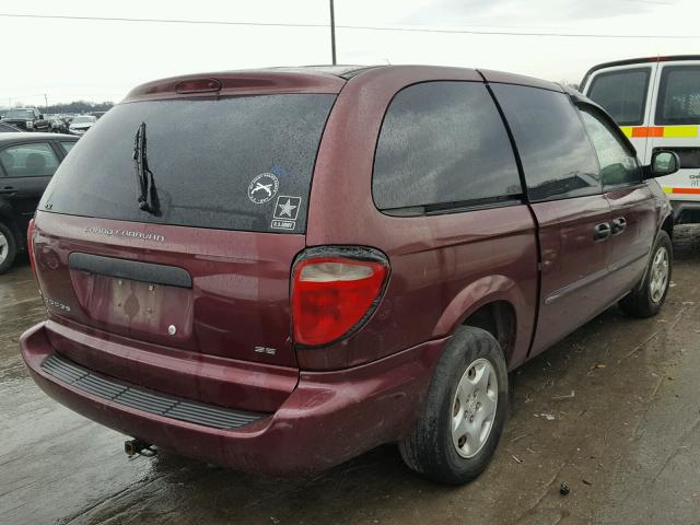 1D4GP243X3B102234 - 2003 DODGE GRAND CARA MAROON photo 4