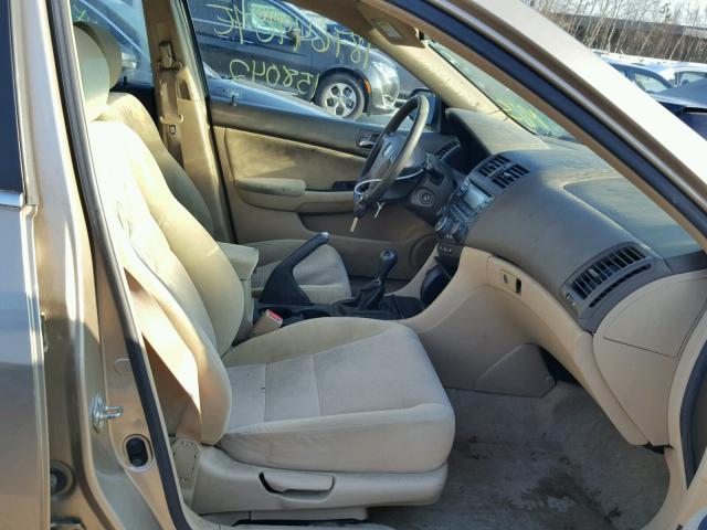 1HGCM55344A095021 - 2004 HONDA ACCORD LX BEIGE photo 5