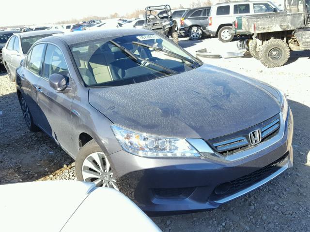 1HGCR6F71FA007747 - 2015 HONDA ACCORD HYB GRAY photo 1