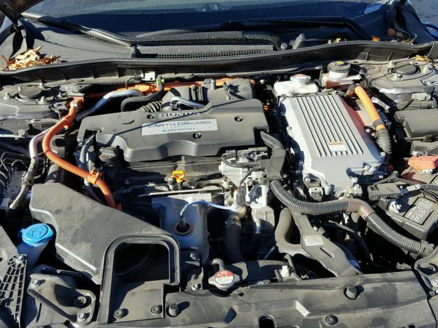 1HGCR6F71FA007747 - 2015 HONDA ACCORD HYB GRAY photo 7