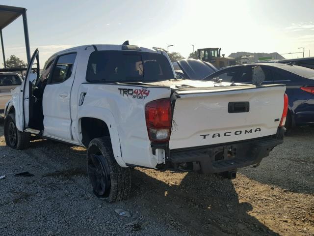 3TMCZ5ANXHM066669 - 2017 TOYOTA TACOMA DOU WHITE photo 3