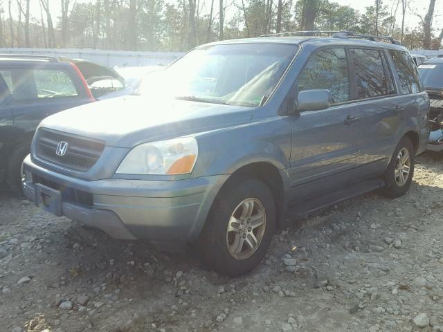 2HKYF18415H507689 - 2005 HONDA PILOT EX TEAL photo 2