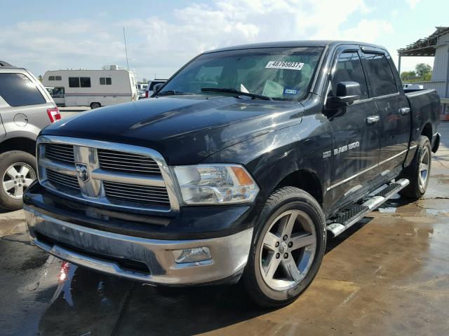 1D7RB1CTXBS596602 - 2011 DODGE RAM 1500 BLACK photo 2