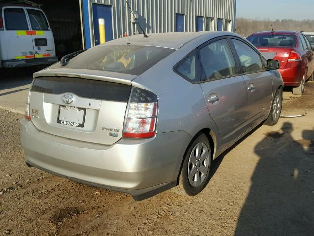 JTDKB20U053002936 - 2005 TOYOTA PRIUS SILVER photo 4