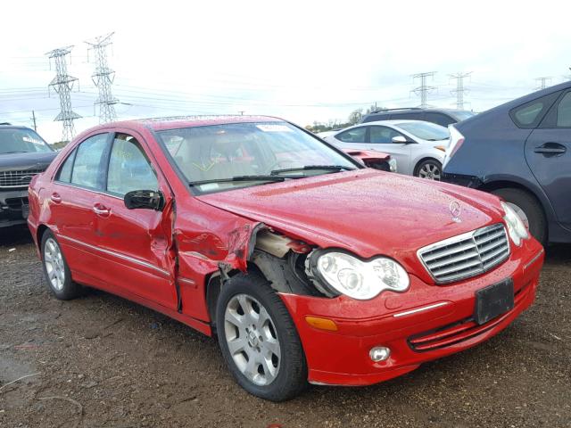 WDBRF81J95F603267 - 2005 MERCEDES-BENZ C 240 4MAT RED photo 1