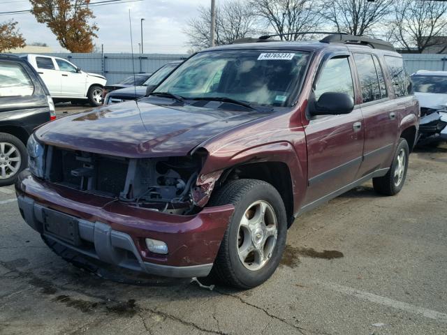 1GNES16S366103795 - 2006 CHEVROLET TRAILBLAZE MAROON photo 2