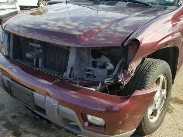 1GNES16S366103795 - 2006 CHEVROLET TRAILBLAZE MAROON photo 9