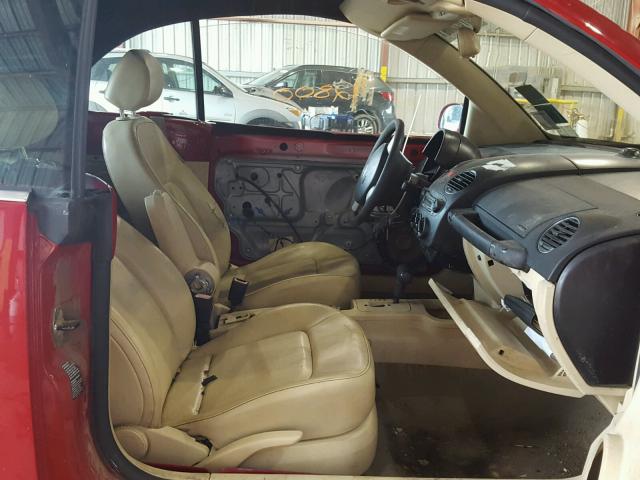 3VWRF31Y87M401862 - 2007 VOLKSWAGEN NEW BEETLE Qırmızı foto 5