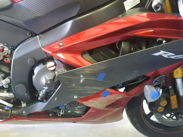 JYARJ12E87A014019 - 2007 YAMAHA YZFR6 L RED photo 9