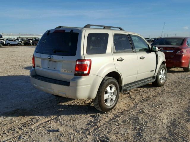 1FMCU03108KB49042 - 2008 FORD ESCAPE XLT GRAY photo 4