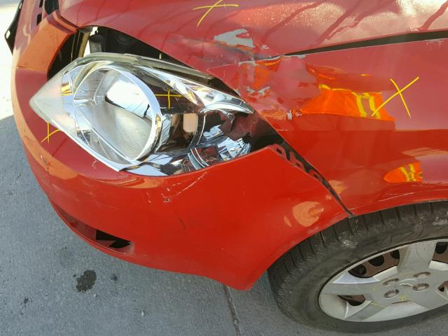 1G1AL15F677157380 - 2007 CHEVROLET COBALT LT RED photo 9