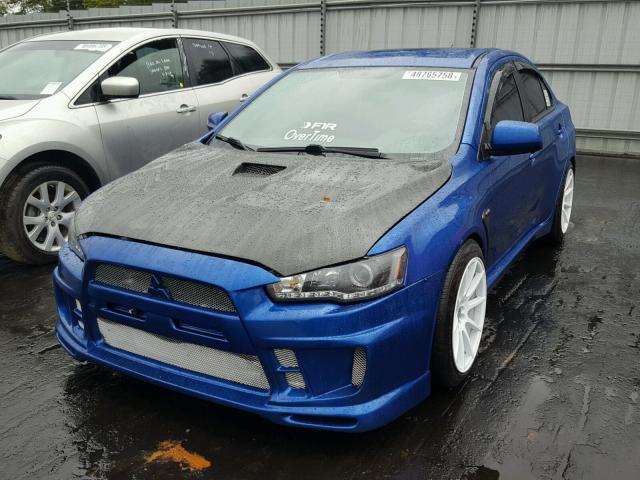 JA3AW86V68U044088 - 2008 MITSUBISHI LANCER EVO BLUE photo 2