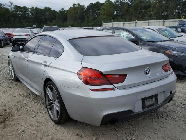 WBA6A0C58FD318381 - 2015 BMW 640 I SILVER photo 3