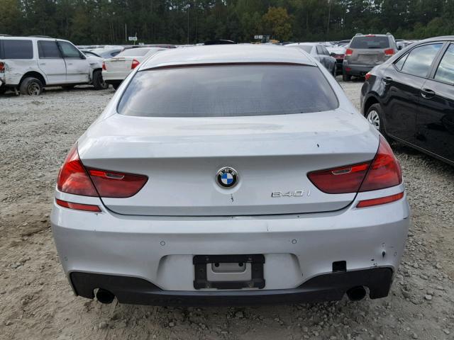 WBA6A0C58FD318381 - 2015 BMW 640 I SILVER photo 9