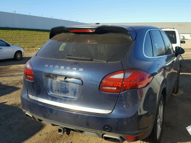 WP1AB2A23DLA81492 - 2013 PORSCHE CAYENNE S BLUE photo 4