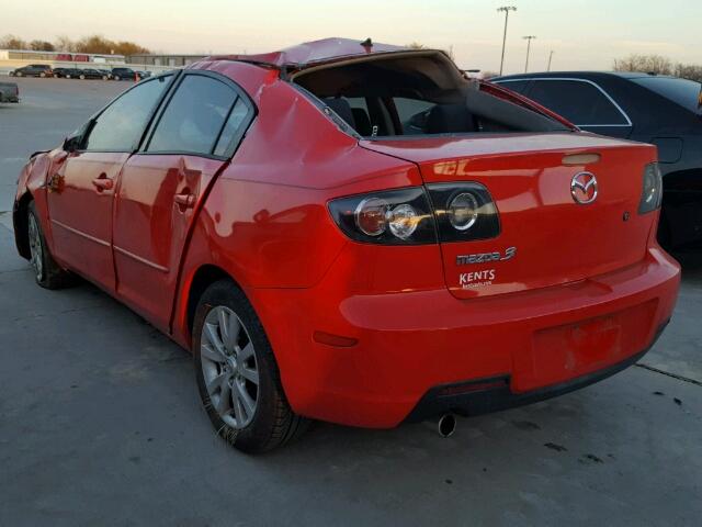 JM1BK32F881838563 - 2008 MAZDA 3 I RED photo 3